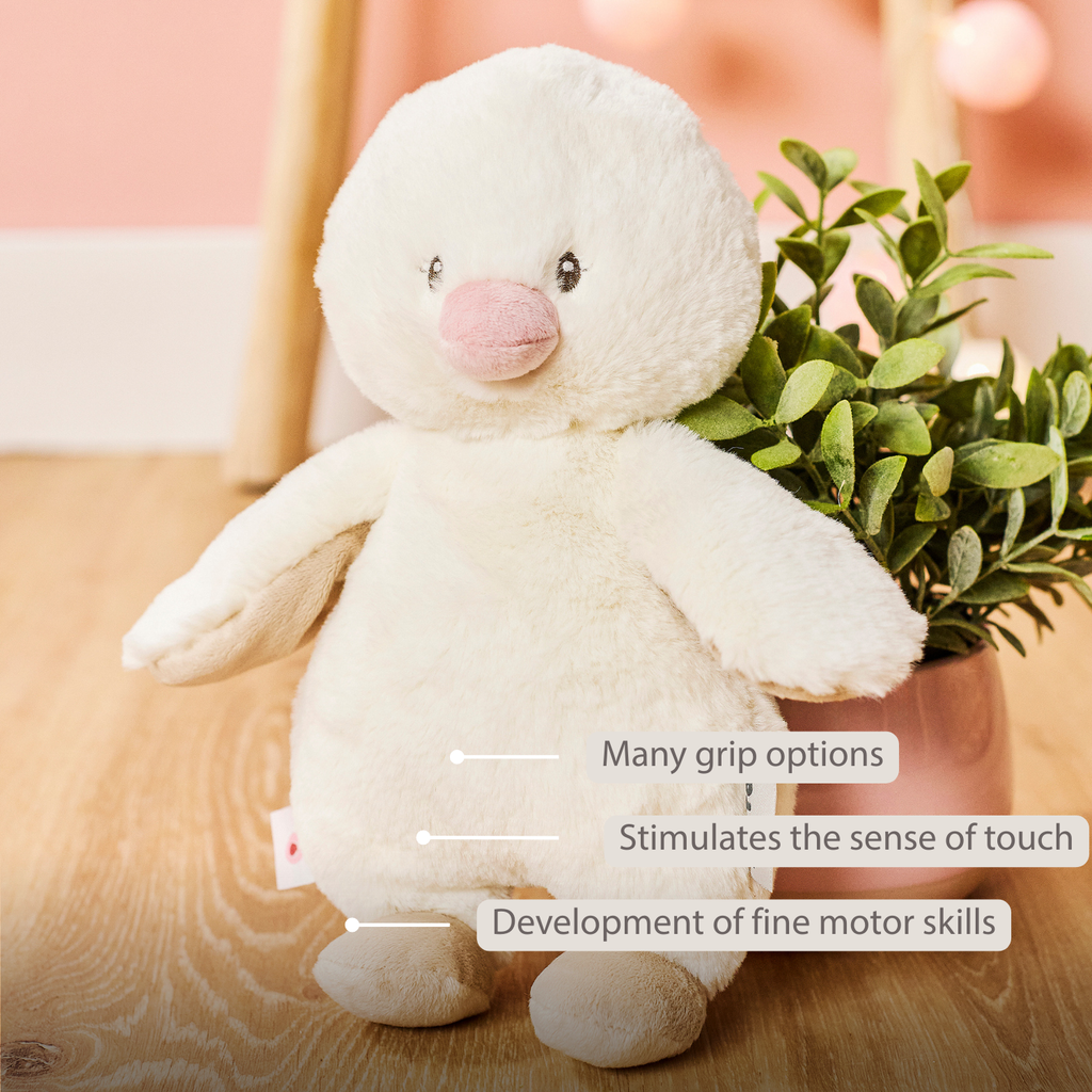 FanFan Cuddle Duck – 30 cm – Soft Baby Plush – Off-White [EN]
