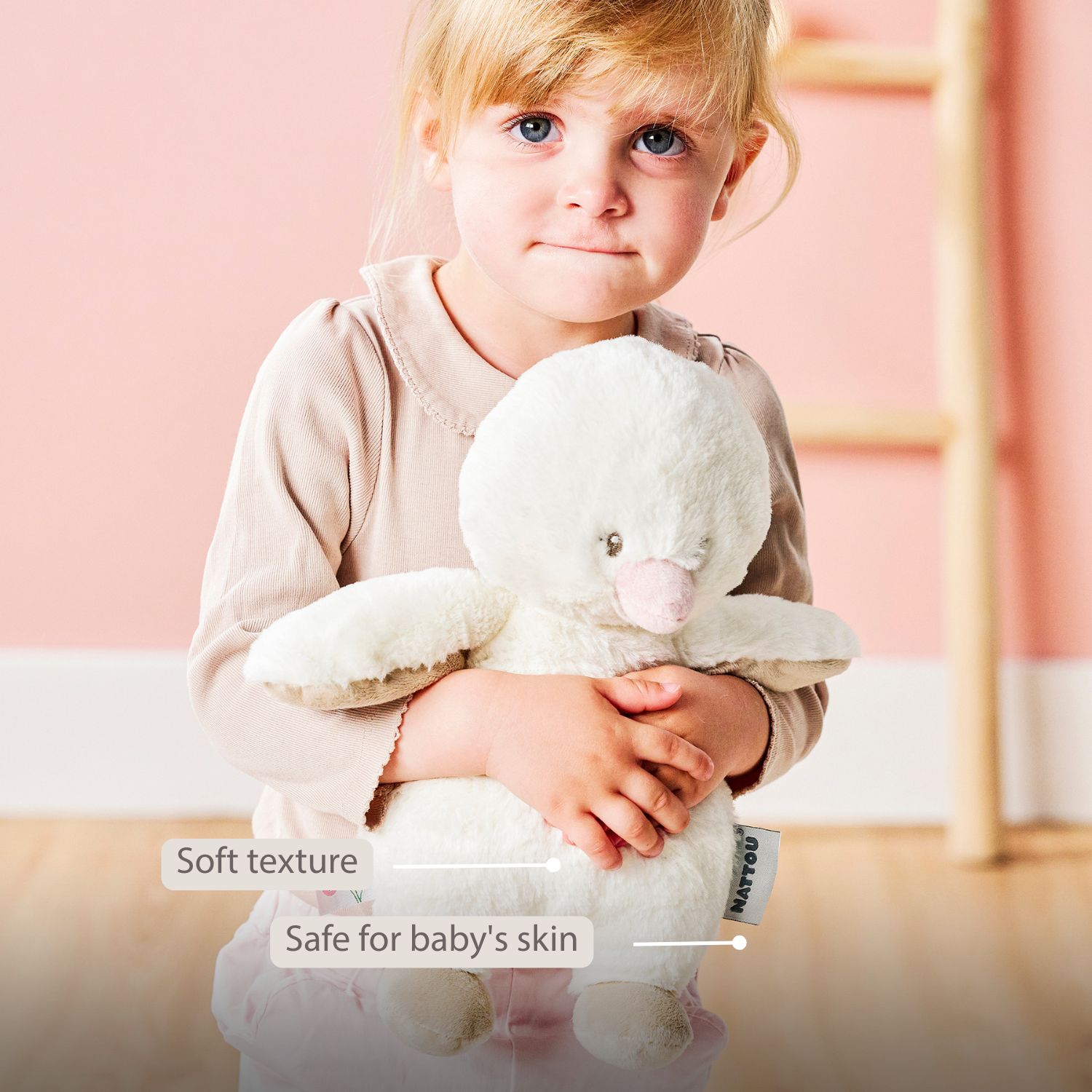 FanFan Cuddle Duck – 30 cm – Soft Baby Plush – Off-White [EN]