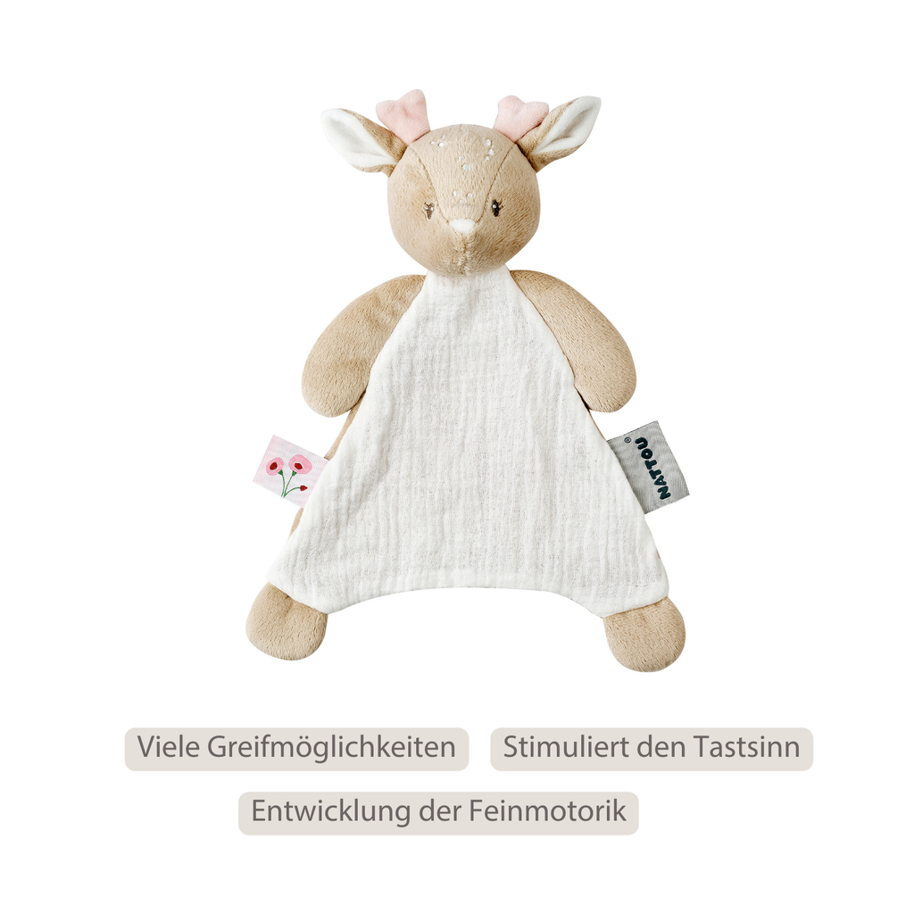 FanFan Baby Comforter - 25 x 20 cm - Deer Doudou - Beige [DE]