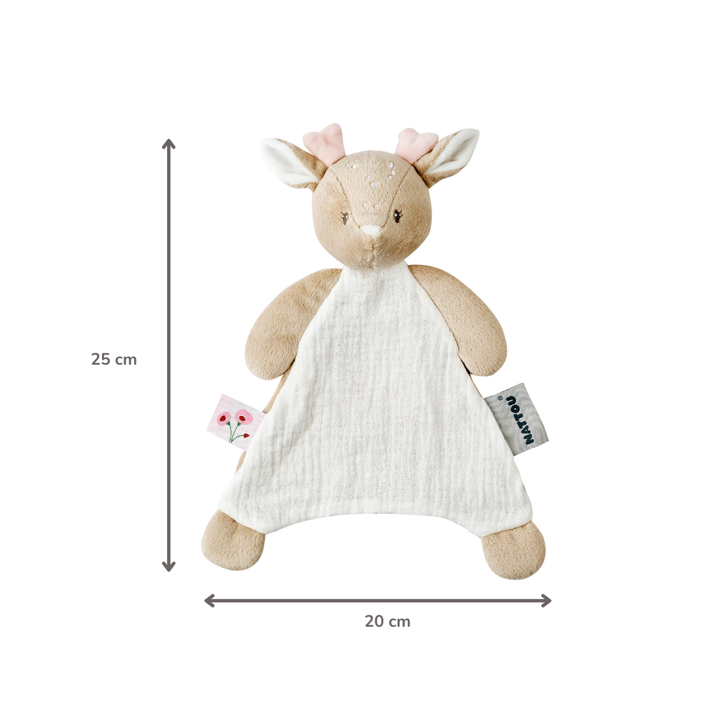 FanFan Baby Comforter - 25 x 20 cm - Deer Doudou - Beige [FR]