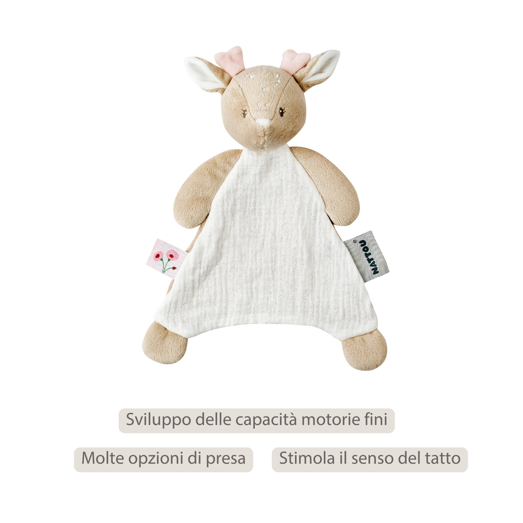 FanFan Baby Comforter - 25 x 20 cm - Deer Doudou - Beige [IT]