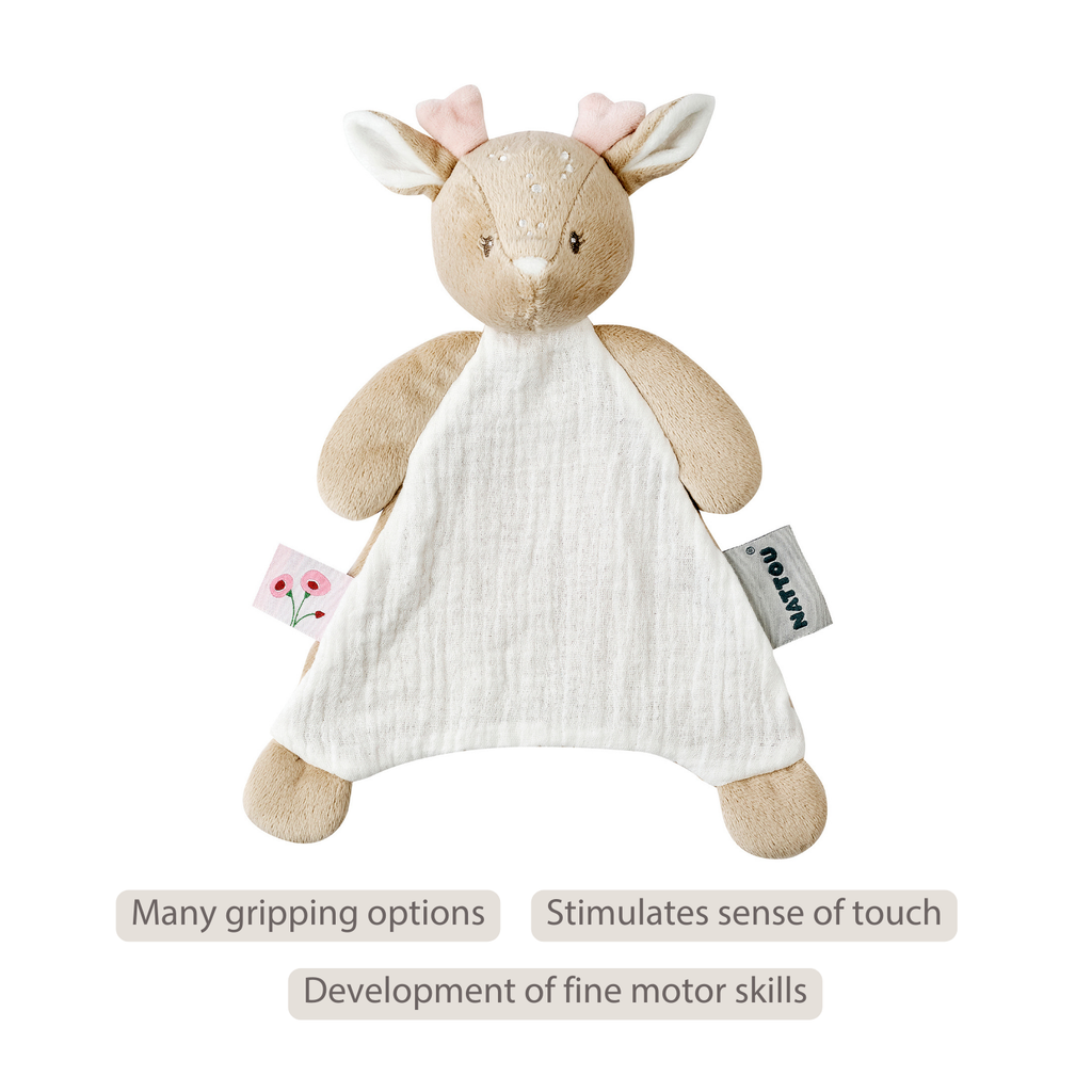 FanFan Baby Comforter - 25 x 20 cm - Deer Doudou - Beige [EN]