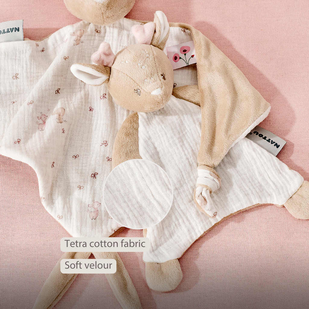 FanFan Baby Comforter - 25 x 20 cm - Deer Doudou - Beige [EN]