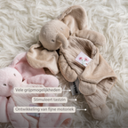FanFan Baby Comfort Blanket - 25 x 20 cm - Elephant Doudou - Sand [NL]