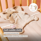 FanFan Baby Comfort Blanket - 25 x 20 cm - Elephant Doudou - Sand [EN]