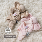 FanFan Baby Comfort Blanket - 25 x 20 cm - Elephant Doudou - Sand [EN]