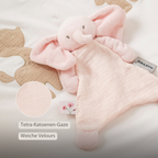 FanFan Baby Comfort Blanket - 25 x 20 cm - Elephant Doudou - Pink [DE]