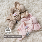 FanFan Baby Comfort Blanket - 25 x 20 cm - Elephant Doudou - Pink [DE]