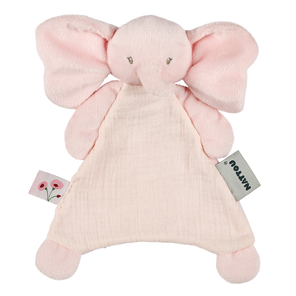 FanFan Baby Comfort Blanket - 25 x 20 cm - Elephant Doudou - Pink [FR]