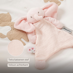 FanFan Baby Comfort Blanket - 25 x 20 cm - Elephant Doudou - Pink [NL]