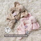 FanFan Baby Comfort Blanket - 25 x 20 cm - Elephant Doudou - Pink [NL]