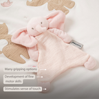FanFan Baby Comfort Blanket - 25 x 20 cm - Elephant Doudou - Pink [EN]