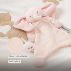 FanFan Baby Comfort Blanket - 25 x 20 cm - Elephant Doudou - Pink [EN]