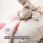 FanFan Baby Cuddle blanket with Cuddle - 27 x 27 cm - Doudou deer - Beige [NL]