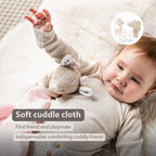 FanFan Baby Cuddle blanket with Cuddle - 27 x 27 cm - Doudou deer - Beige [EN]