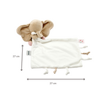 FanFan Baby Stuffed Cloth with Cuddle - 27 x 27 cm - Doudou Elephant - Off White [FR]