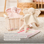 FanFan Baby Cuddly blanket - 27 x 27 cm - Doudou Elephant - Sand [IT]