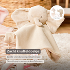 FanFan Baby Cuddly blanket - 27 x 27 cm - Doudou Elephant - Sand [NL]