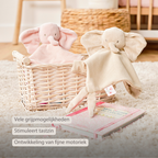 FanFan Baby Cuddly blanket - 27 x 27 cm - Doudou Elephant - Sand [NL]