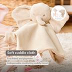 FanFan Baby Cuddly blanket - 27 x 27 cm - Doudou Elephant - Sand [EN]