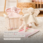 FanFan Baby Cuddly blanket - 27 x 27 cm - Doudou Elephant - Sand [EN]