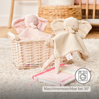 FanFan Baby Cuddle blanket - 27 x 27 cm - Doudou Elephant - Pink [DE]