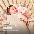 FanFan Baby Cuddle blanket - 27 x 27 cm - Doudou Elephant - Pink [NL]