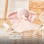 FanFan Baby Cuddle blanket - 27 x 27 cm - Doudou Elephant - Pink [EN]