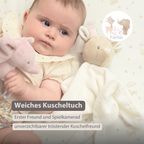 FanFan Baby Cuddly blanket - 27 x 27 cm - Doudou deer - Off White [DE]