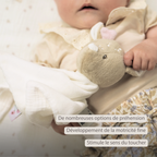 FanFan Baby Cuddly blanket - 27 x 27 cm - Doudou deer - Off White [FR]