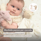 FanFan Baby Cuddly blanket - 27 x 27 cm - Doudou deer - Off White [IT]