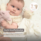 FanFan Baby Cuddly blanket - 27 x 27 cm - Doudou deer - Off White [NL]
