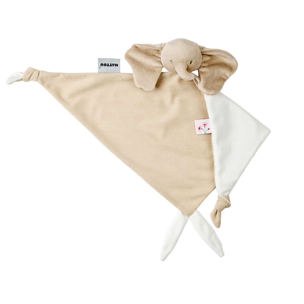 FanFan Baby Cuddly blanket - 65 x 40 cm - Doudou Elephant - Sand [NL]