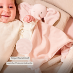 FanFan Baby Cuddle blanket - 65 x 40 cm - Doudou Elephant - Pink [DE]