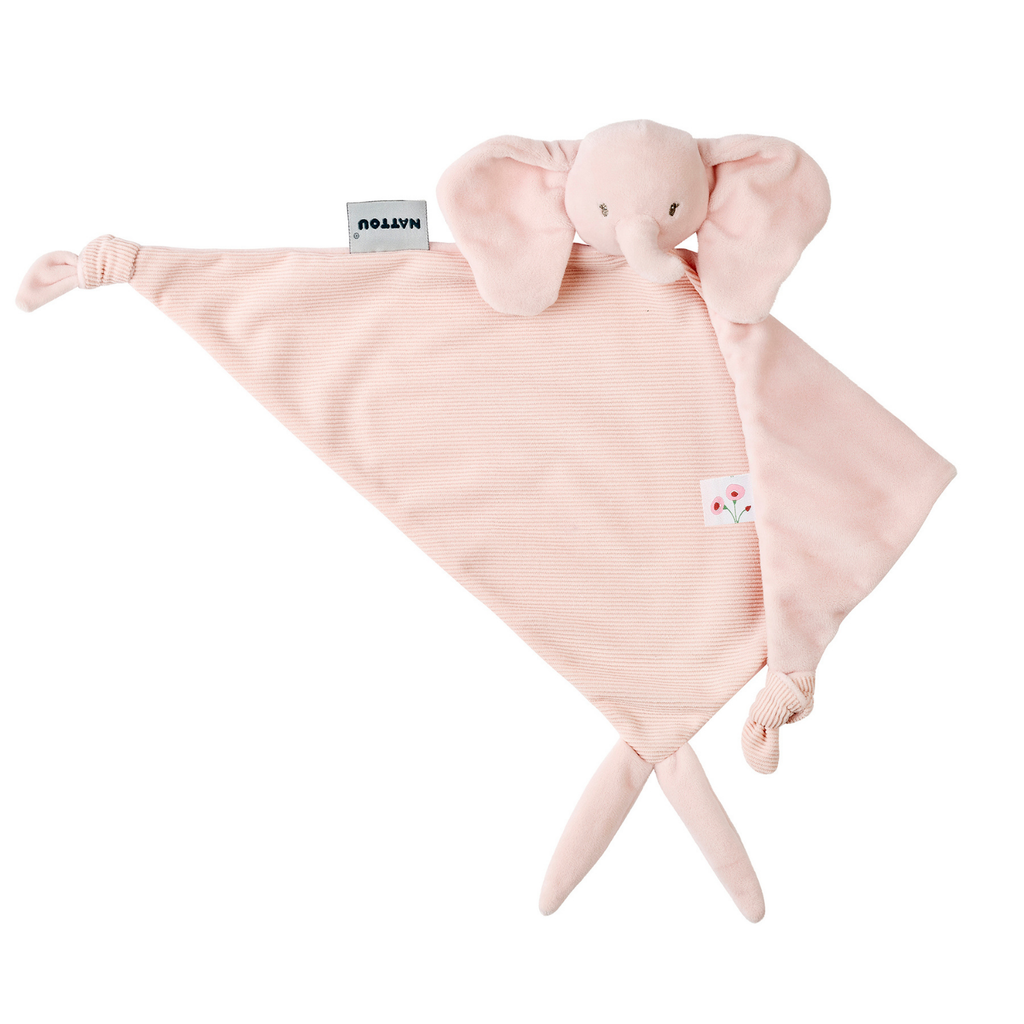 FanFan Baby Cuddle blanket - 65 x 40 cm - Doudou Elephant - Pink [FR]