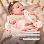 FanFan Baby Cuddle blanket - 65 x 40 cm - Doudou Elephant - Pink [IT]