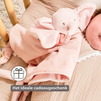 FanFan Baby Cuddle blanket - 65 x 40 cm - Doudou Elephant - Pink [NL]