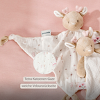 FanFan Baby Cuddle blanket - 65 x 40 cm - Doudou deer - Pink [DE]