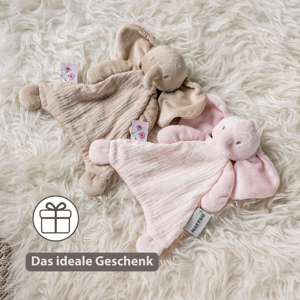FanFan Baby Cuddle blanket - 65 x 40 cm - Doudou deer - Pink [DE]