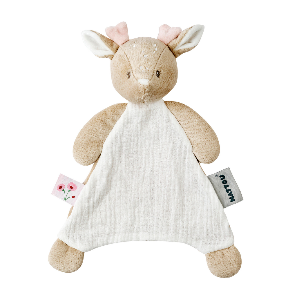 FanFan Baby Cuddle blanket - 65 x 40 cm - Doudou deer - Pink [EN]