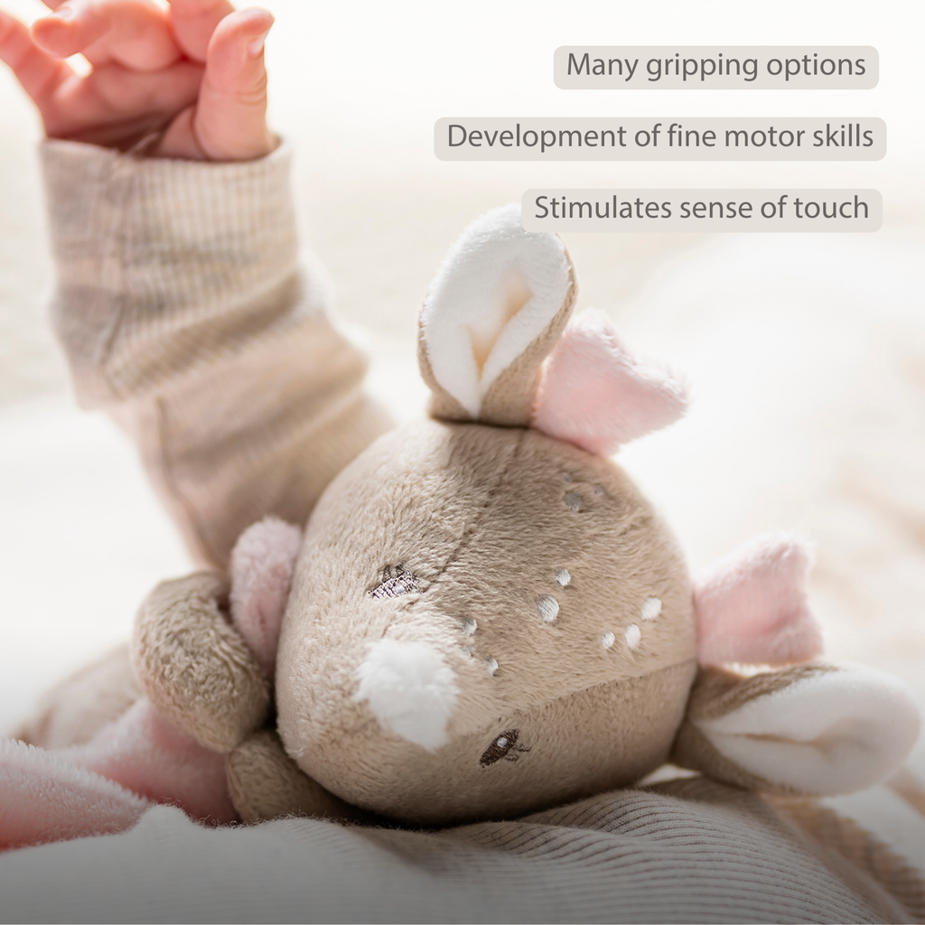 FanFan Baby Cuddle blanket - 65 x 40 cm - Doudou deer - Pink [EN]