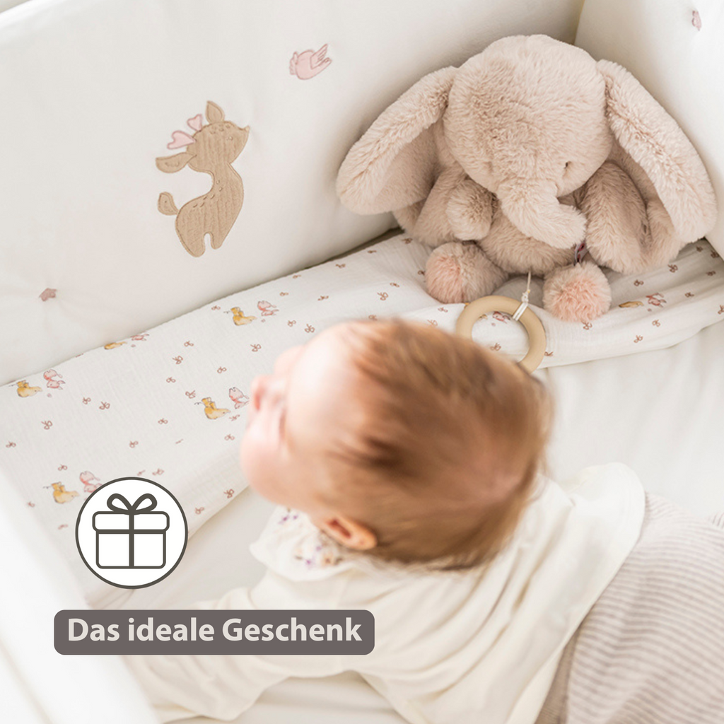 FanFan Musical Cuddle Elephant - 25 cm - Soft Cuddle with Music - Sand [DE]