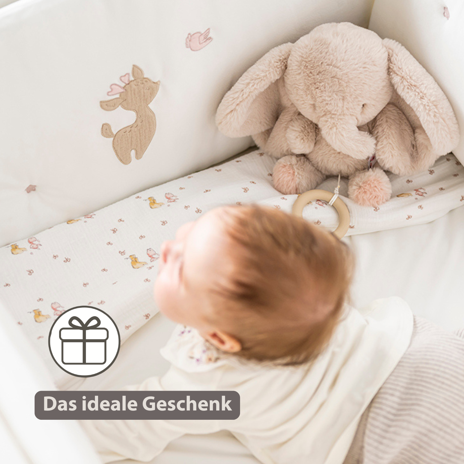 FanFan Musical Cuddle Elephant - 25 cm - Soft Cuddle with Music - Sand [DE]