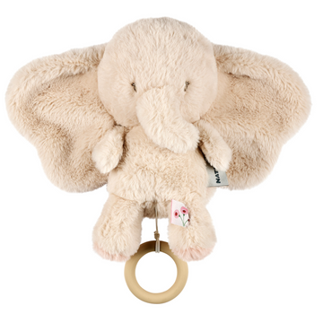 FanFan Musical Cuddle Elephant - 25 cm - Soft Cuddle with Music - Sand [FR]