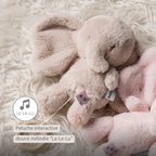 FanFan Musical Cuddle Elephant - 25 cm - Soft Cuddle with Music - Sand [FR]