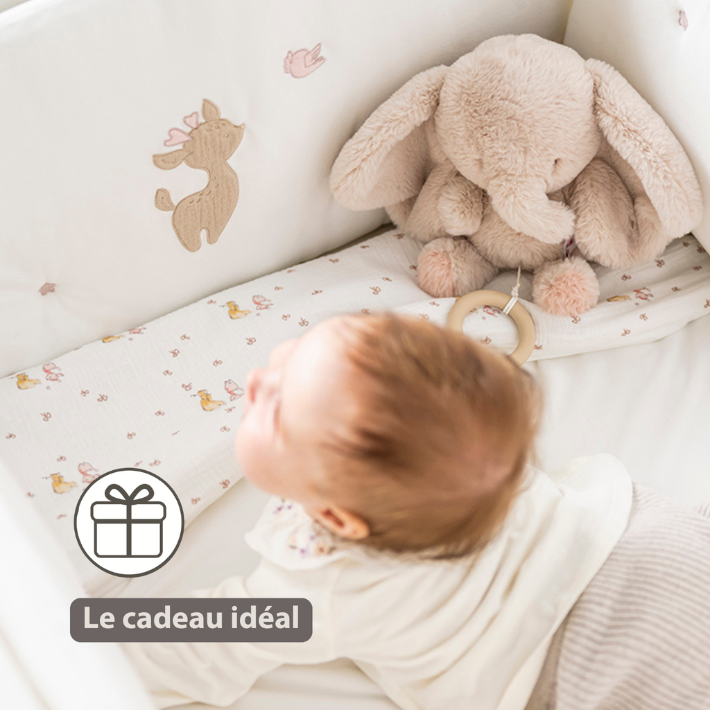 FanFan Musical Cuddle Elephant - 25 cm - Soft Cuddle with Music - Sand [FR]