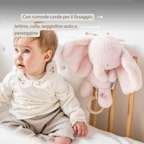 FanFan Musical Cuddle Toy Elephant - 25 cm - Soft Plush with Music - Pink [IT]