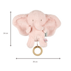 FanFan Musical Cuddle Toy Elephant - 25 cm - Soft Plush with Music - Pink [IT]