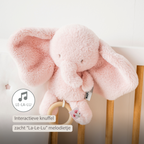 FanFan Musical Cuddle Toy Elephant - 25 cm - Soft Plush with Music - Pink [NL]