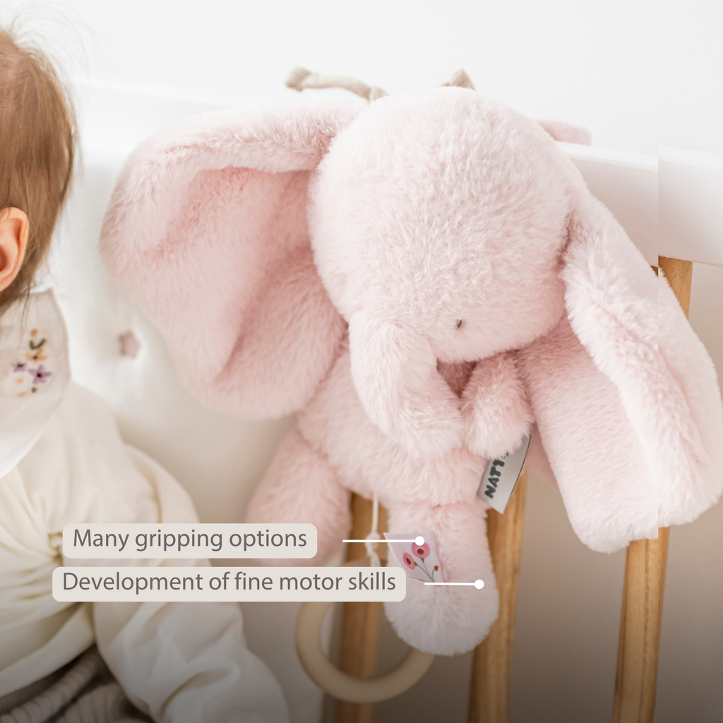 FanFan Musical Cuddle Toy Elephant - 25 cm - Soft Plush with Music - Pink [EN]